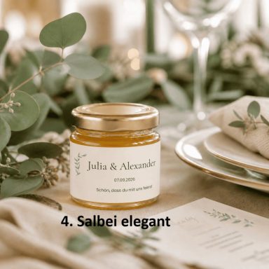 persönliches Honiggläschen als Gastgeschenk