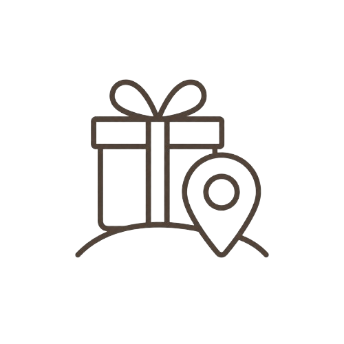Das Icon zeigt ein Geschenk und das Regional-icon